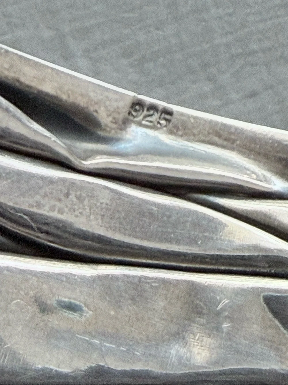 925 Sterling Silver Textured Wave Cuff Bracelet